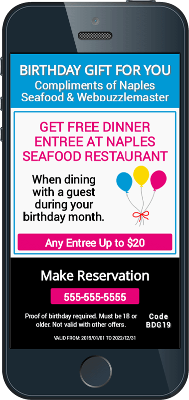 iphone-birthday-coupon379x800 SMS Coupon with Free Birthday Gift