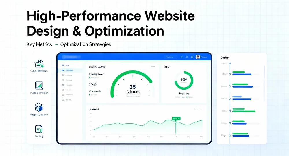 high-performing website design and optimization concept