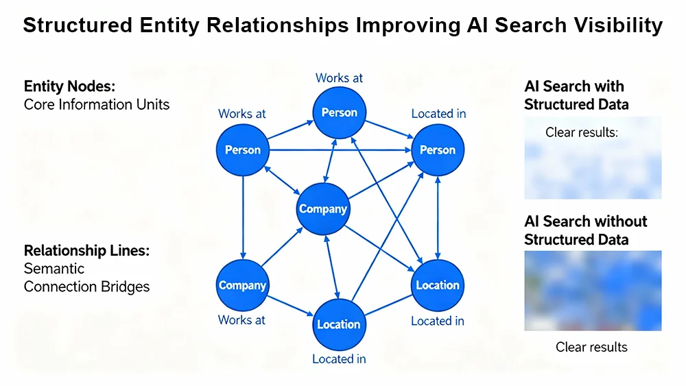 Structured-entity-relationships Structured entity relationships improving AI search visibility