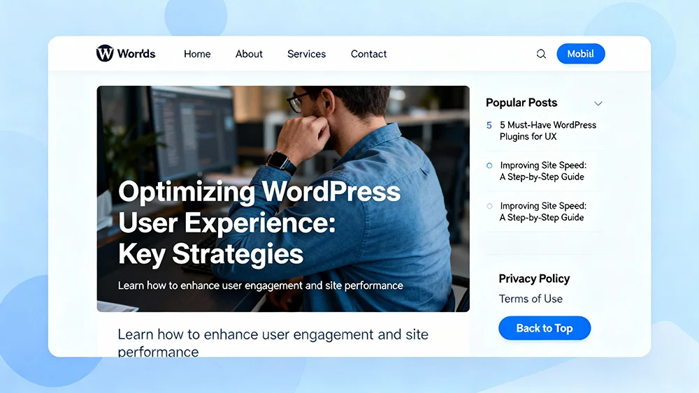 optimizing-wordpress-user-experience-strategies Optimized WordPress website user experience example