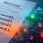 A conceptual image showing a traditional SEO keyword list dissolving while a structured, interconnected network of ideas and entities forms, representing the shift to AI-driven search.