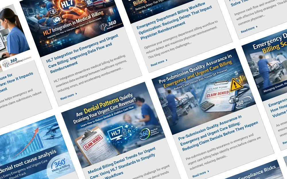 Emergency & Urgent Care Medical Billing SEO Content Strategy Emergency and urgent care medical billing SEO blog content strategy featuring HL7 integration, clearinghouse services, and billing workflow optimization articles