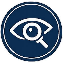 AI visibility and SEO icon with magnifying glass and eye