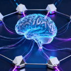 A conceptual image showing a digital brain connecting structured data points, representing the core idea of answer engine optimization for modern search visibility.