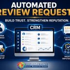 CRM automation connects customer experience, automated review requests, customer reviews, and reputation management to build trust.
