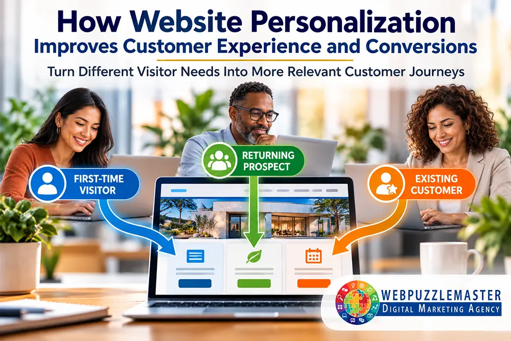 Website personalization improves customer experience and conversions by tailoring content, offers and next steps to each visitor.