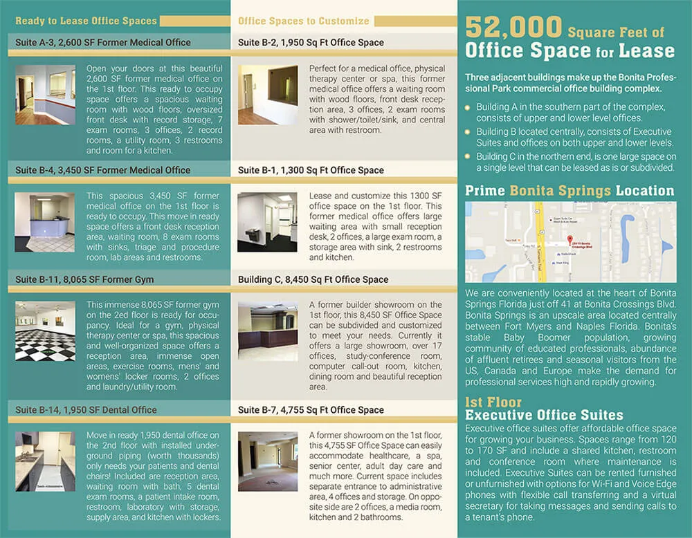 Professional Park Project Launch Trifold Brochure Inside