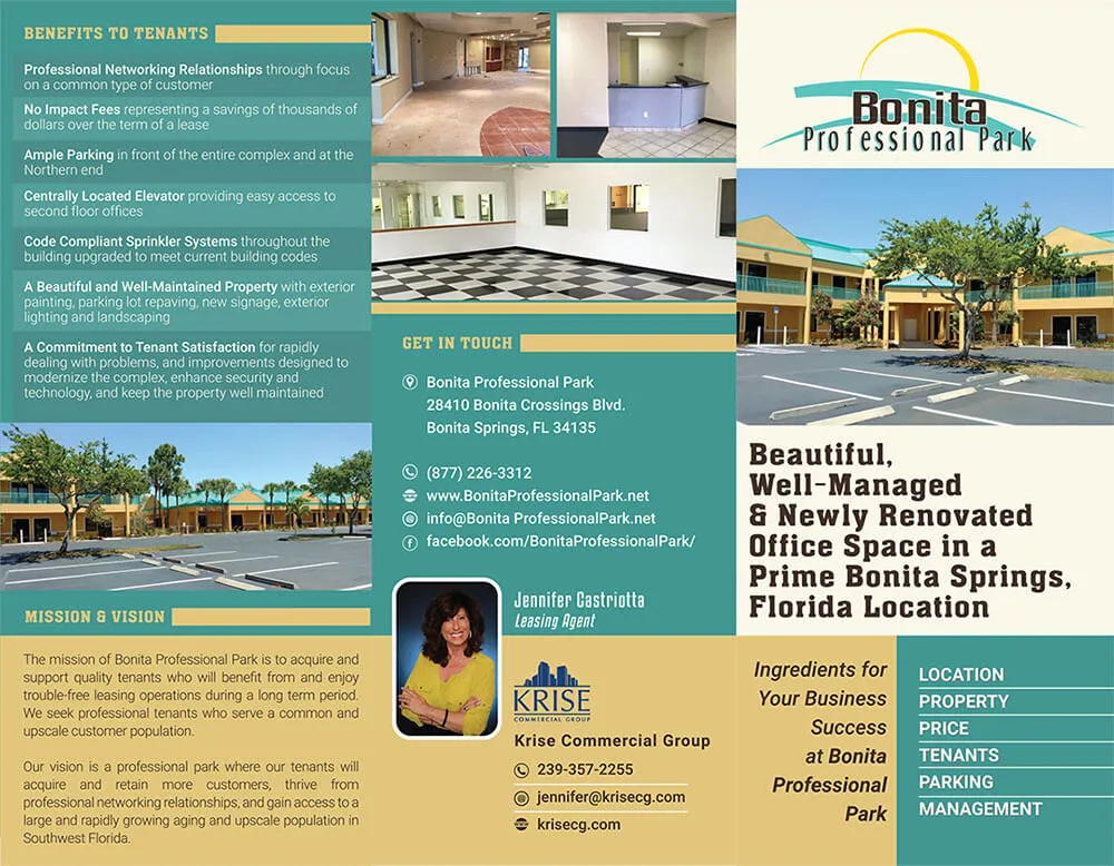 Professional Park Project Launch Trifold Brochure Outside