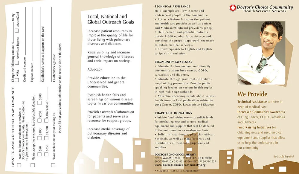 Doctors Choice Project Brochure Outside Design
