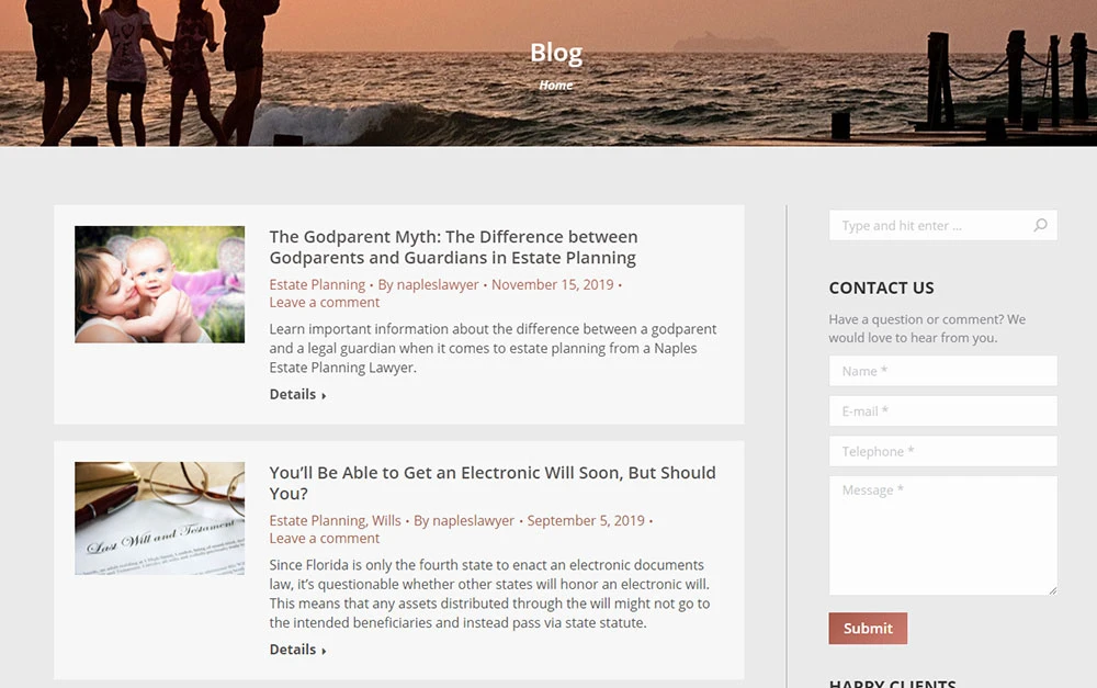 Estate Attorney Website Blog