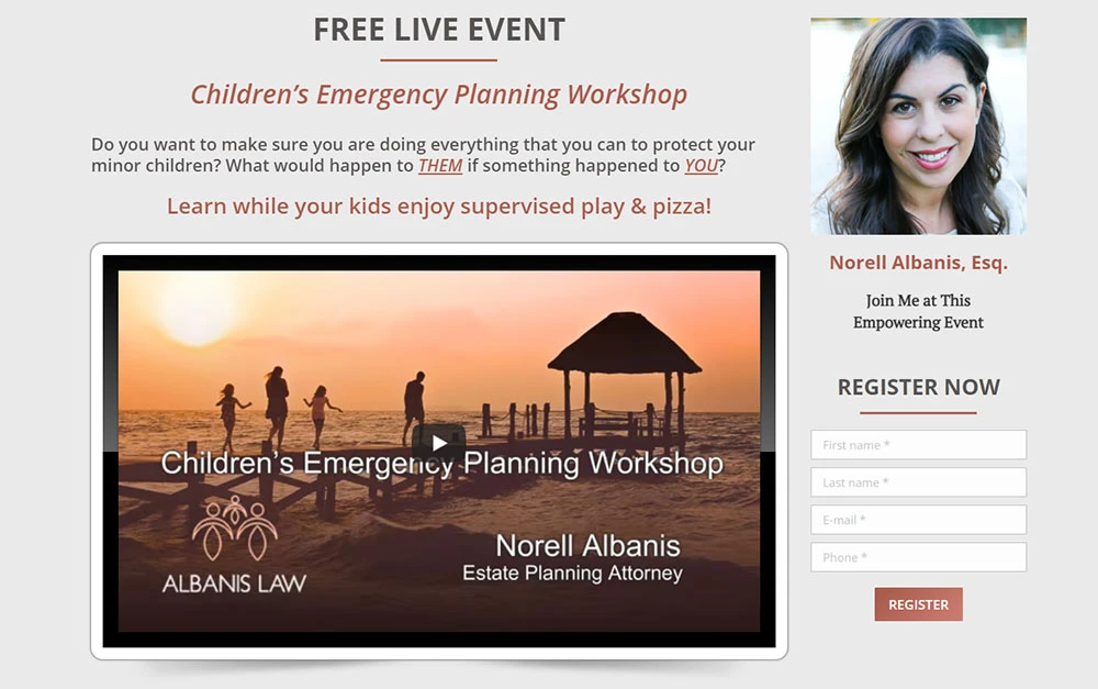 Estate Attorney Website Event