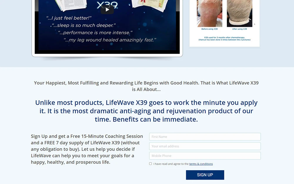 Life coach WordPress website lead generation and email signup form designed for coaching inquiries and audience engagement