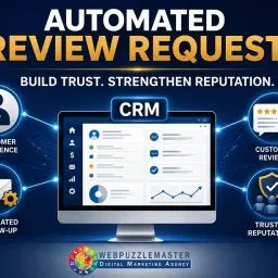 CRM automation connects customer experience, automated review requests, customer reviews, and reputation management to build trust.