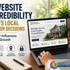 Website credibility affects local customer decisions through professional presentation, positive reviews, accurate information, and trust signals.