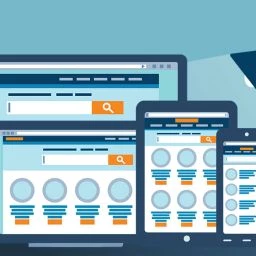 Responsive Website Design Schematic Illustration