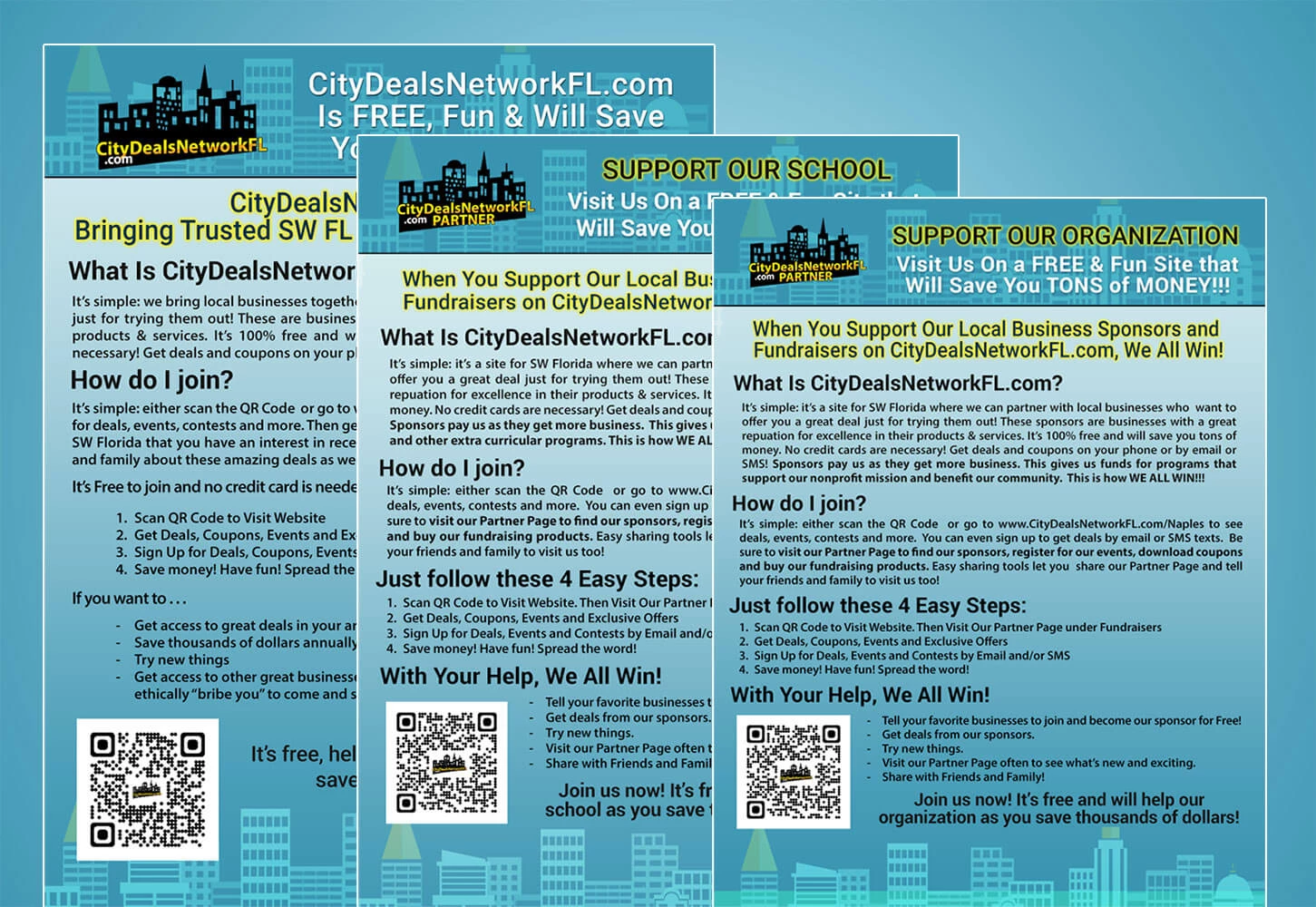 City Deals Network Promotional Flyers