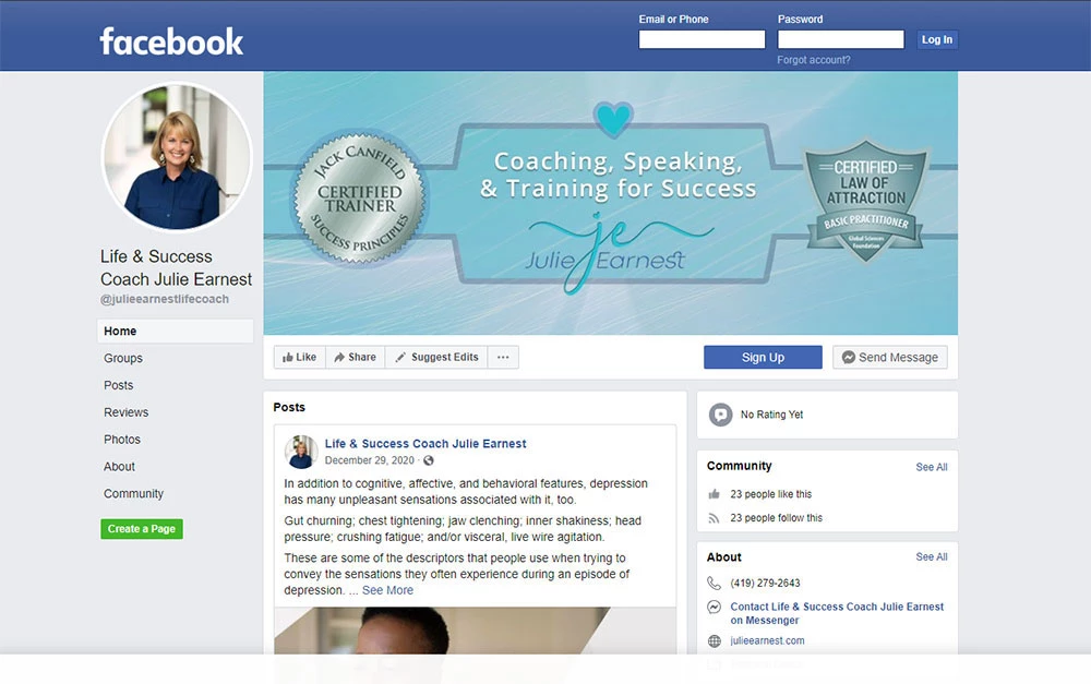Life Coaching Project Facebook Cover