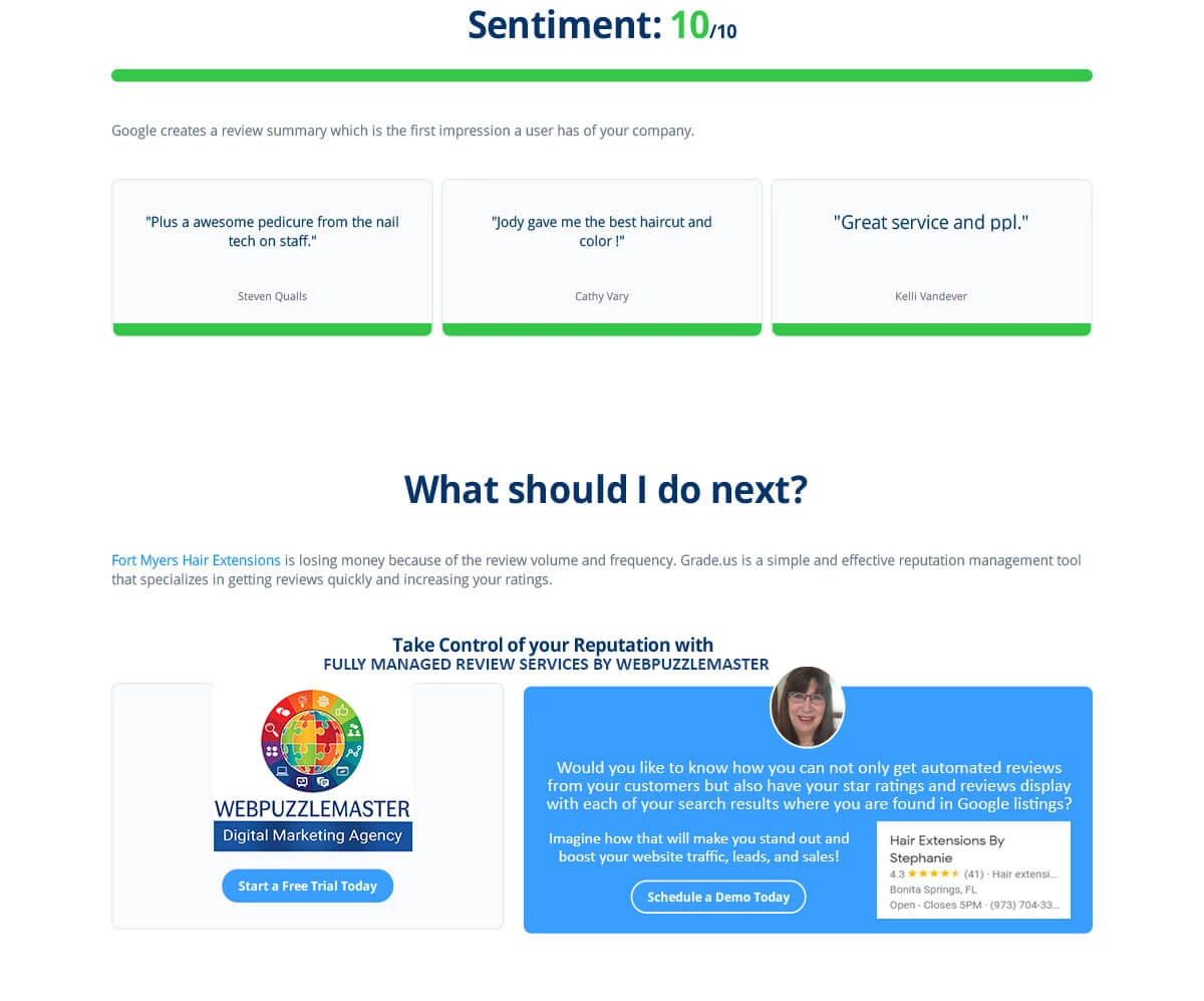Reputation Report Example 5